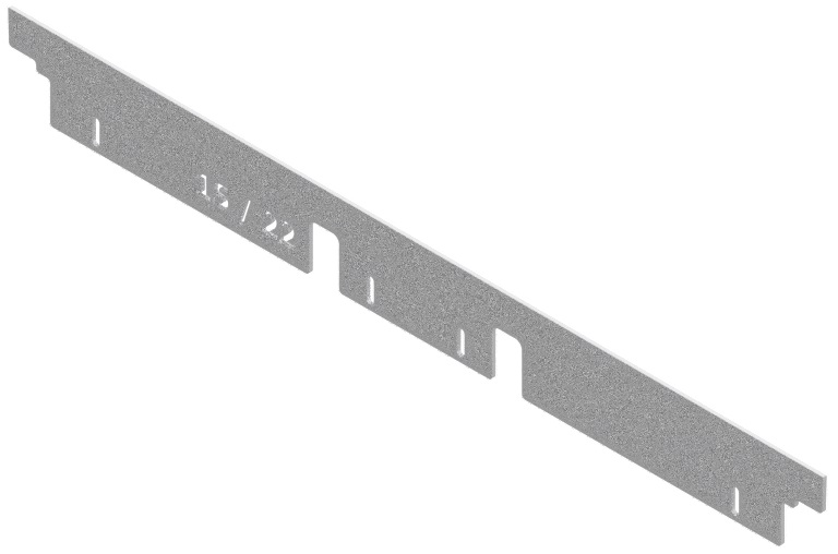 Produktbild UBK 500 015  -  Unterflur-Bodenkanal UBK 500 Endstück-Kante für 15 und 22mm Vertiefung